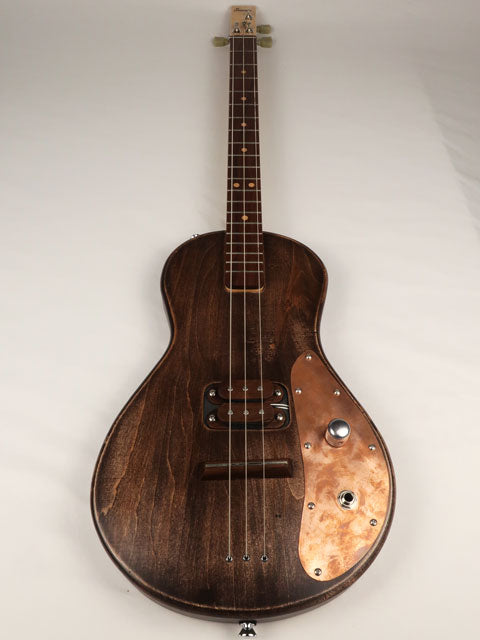 Solid Body 3 String Electric Parlor Guitar #SB-66 and Gig Bag
