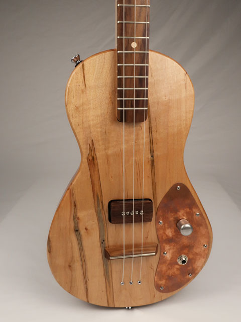 Solid Body 3 String Electric Parlor Guitar #SB-59 and Gig Bag