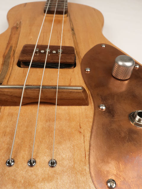 Solid Body 3 String Electric Parlor Guitar #SB-59 and Gig Bag