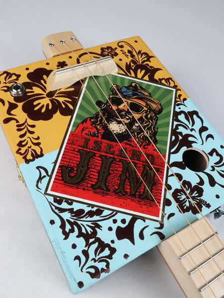 Cigar Box Guitar for sale 3 String Island Jim 2659 single piezo