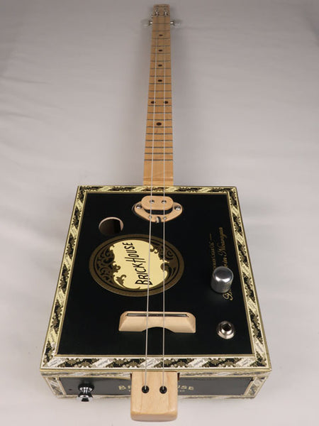 Cigar Box Guitar for sale 2 String Brick House 2676 maple pickup