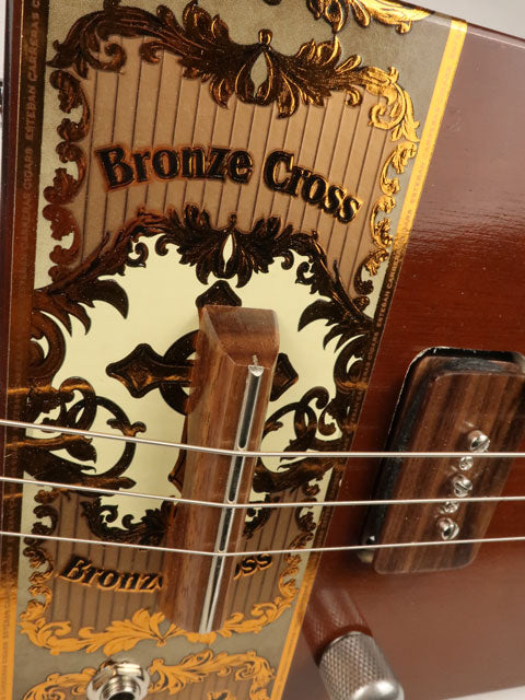 Bronze Cross 3 String Cigar Box Guitar CBG #2510
