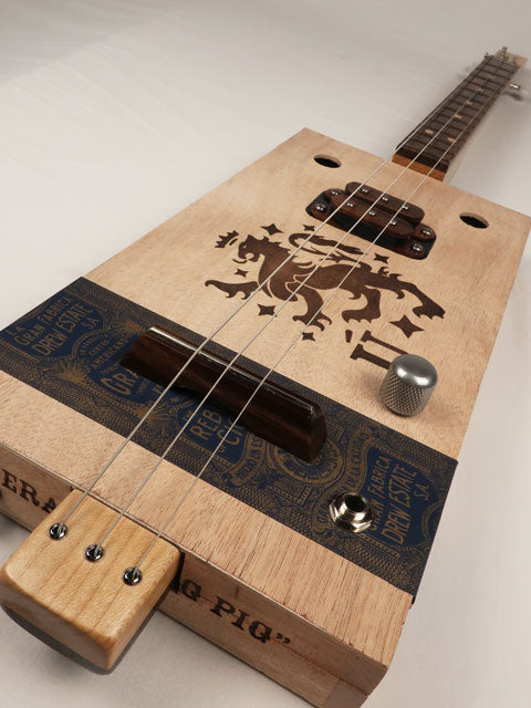 Grade A 3 String Cigar Box Guitar CBG #2517