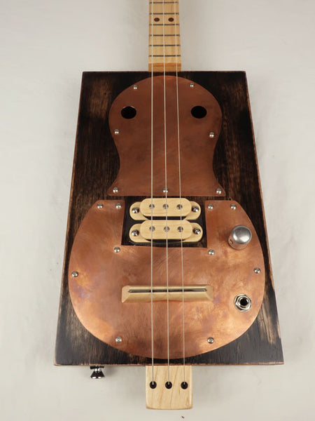 The Old Copper Top 3 String Cigar Box Guitar CBG #2482