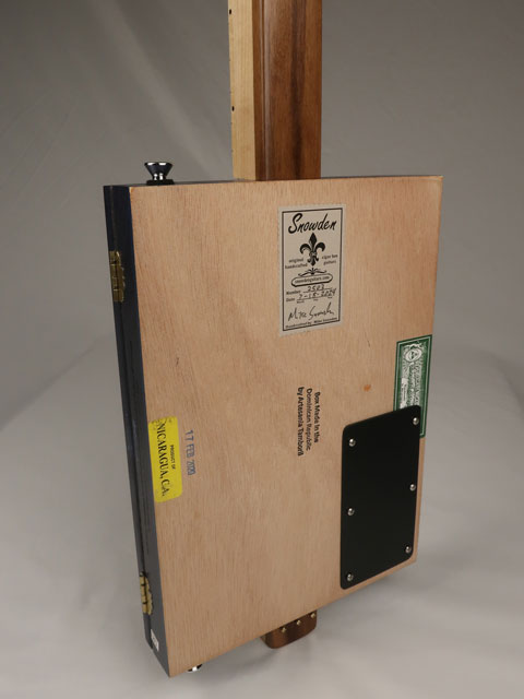 Lefty Blue New Orleans 3 String Cigar Box Guitar CBG #2503