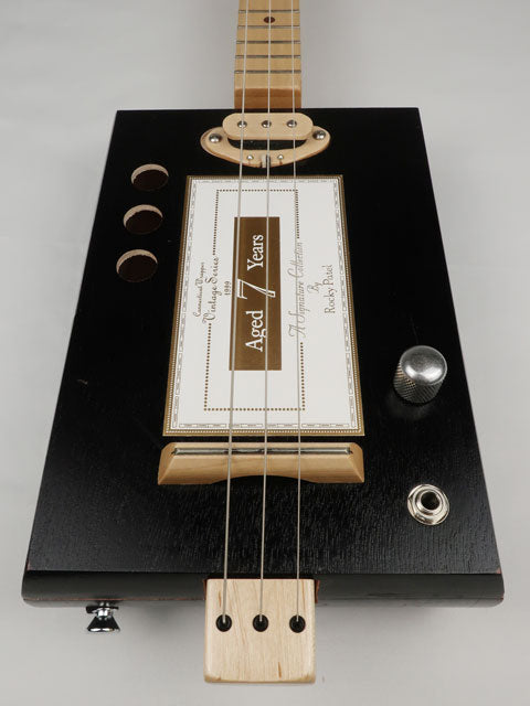 Aged 7 Years 3 String Cigar Box Guitar CBG #2487