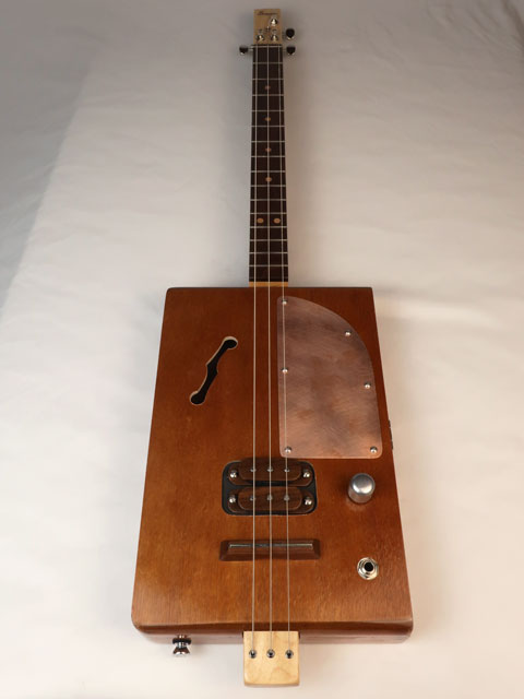 Copper Top Humbucker 3 String Cigar Box Guitar CBG #2600