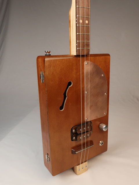 Copper Top Humbucker 3 String Cigar Box Guitar CBG #2600