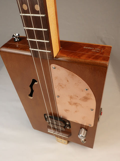 Copper Top Humbucker 3 String Cigar Box Guitar CBG #2600