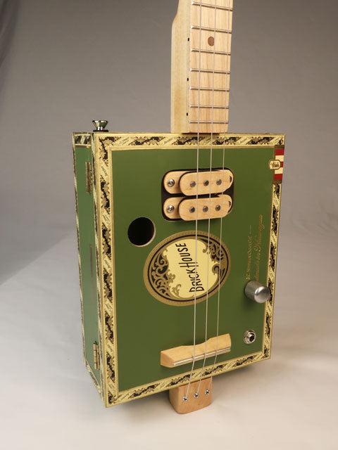 Brick House Humbucker 3 String Cigar Box Guitar CBG #2592