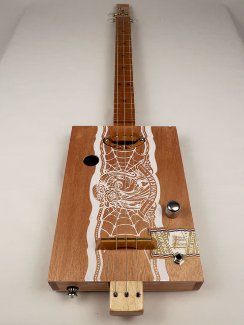 Deadwood 3 String Cigar Box Guitar CBG #2585