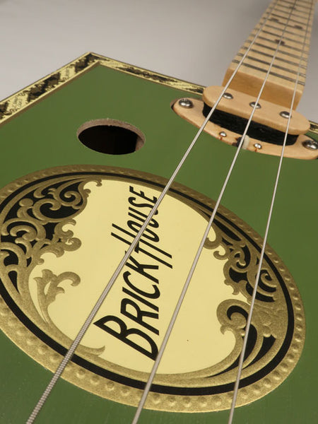Cigar Box Guitar for sale 3 String Brick House 2632 maple pickup