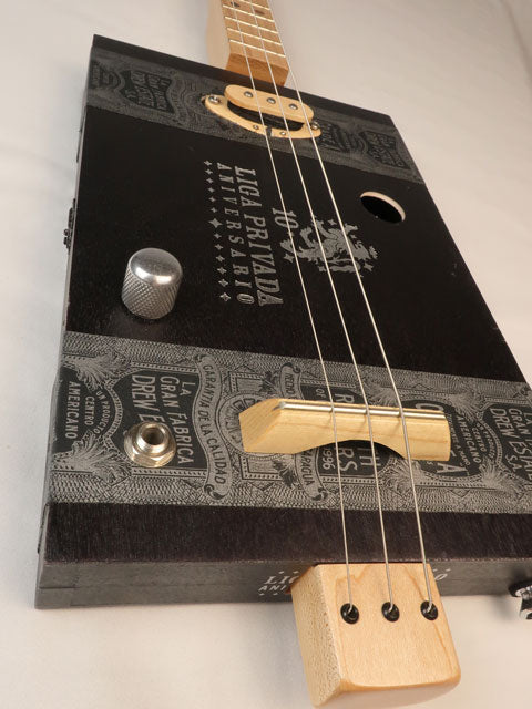 Lefty Liga Privada 3 String Cigar Box Guitar CBG #2594