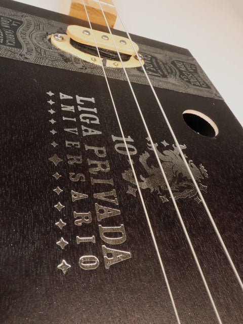 Lefty Liga Privada 3 String Cigar Box Guitar CBG #2594