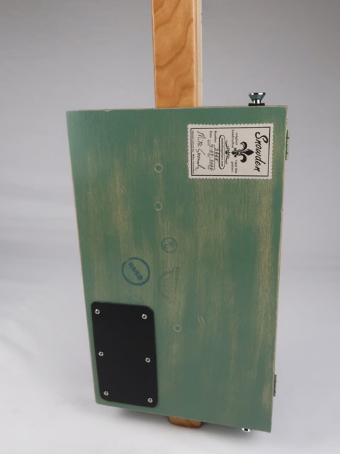 The Green Machine 3 String Cigar Box Guitar CBG #2665