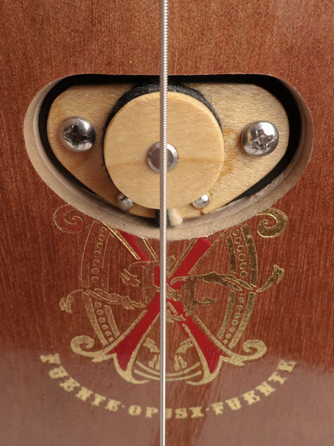 Front view of a single coil cigar box guitar pickup handmade by Mike Snowden of Snowden Guitars.