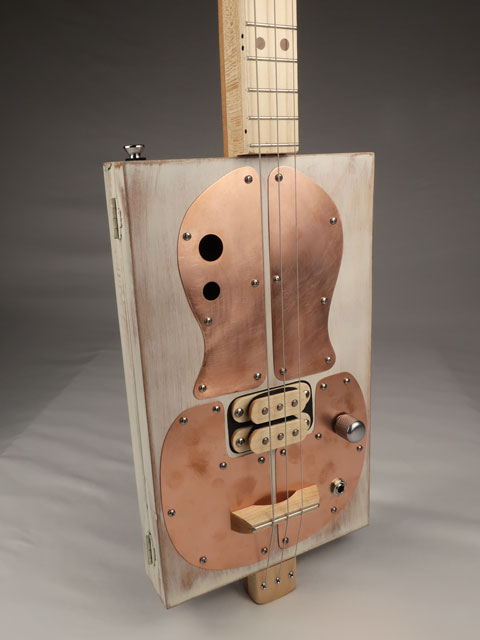 Copper Top 3 String Cigar Box Guitar CBG #2621