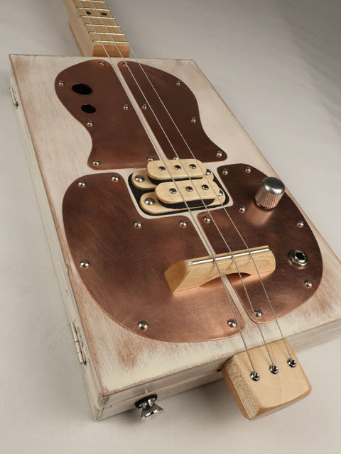 Copper Top 3 String Cigar Box Guitar CBG #2621