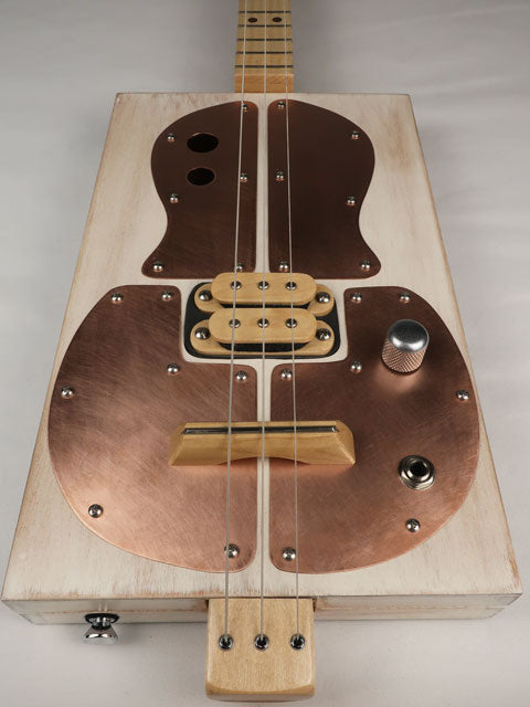 Copper Top 3 String Cigar Box Guitar CBG #2605