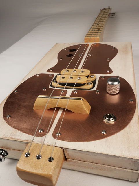 Copper Top 3 String Cigar Box Guitar CBG #2605