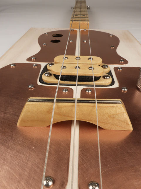 Copper Top 3 String Cigar Box Guitar CBG #2605