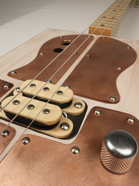 Copper Top 3 String Cigar Box Guitar CBG #2636