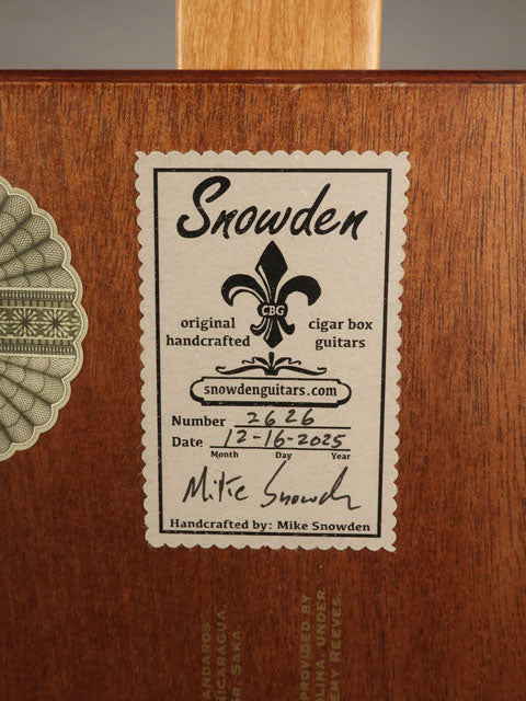 StillWell Star 3 String Cigar Box Guitar CBG #2626