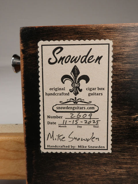 P90 Padron 3 String Cigar Box Guitar CBG #2609