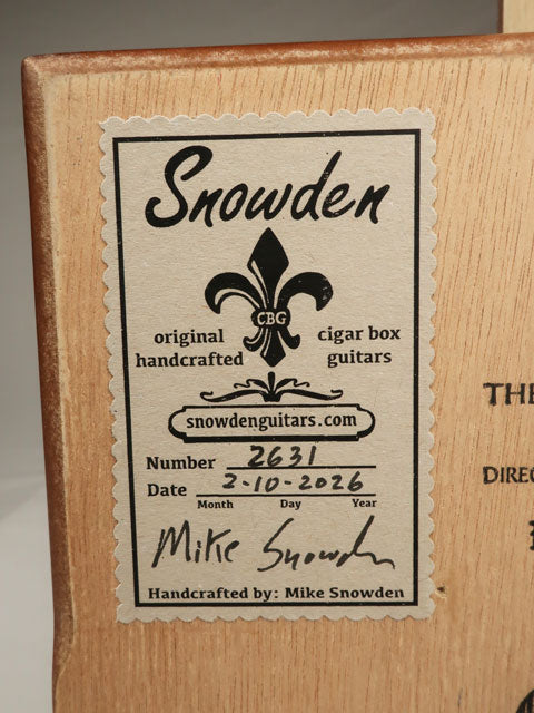 The Lost City 3 String Cigar Box Guitar CBG #2631