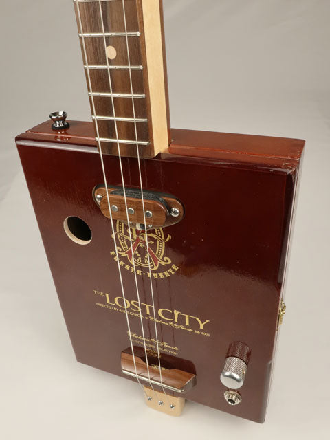 The Lost City 3 String Cigar Box Guitar CBG #2631