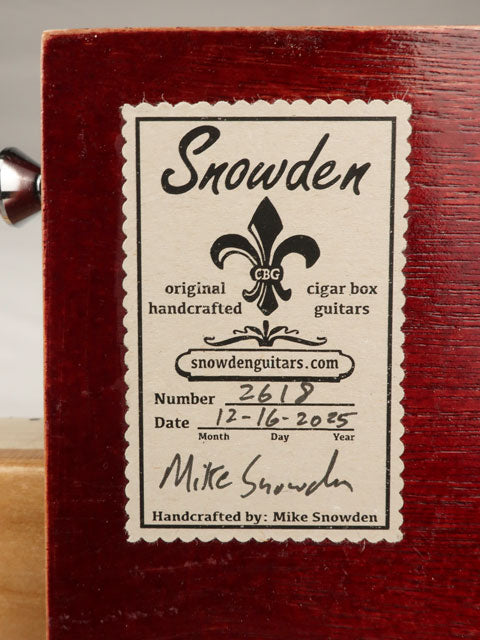 The Fat Bottom Betty 3 String Cigar Box Guitar CBG #2618