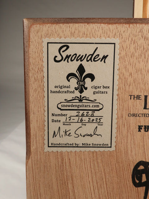 The Lost City 3 String Cigar Box Guitar CBG #2623