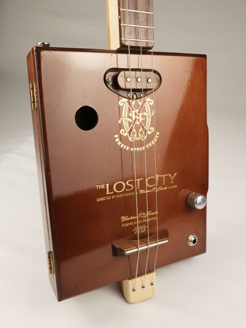 The Lost City 3 String Cigar Box Guitar CBG #2623