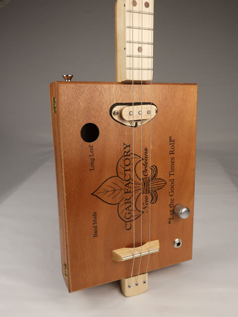 New Orleans Cigar Factory 3 String Cigar Box Guitar CBG #2604