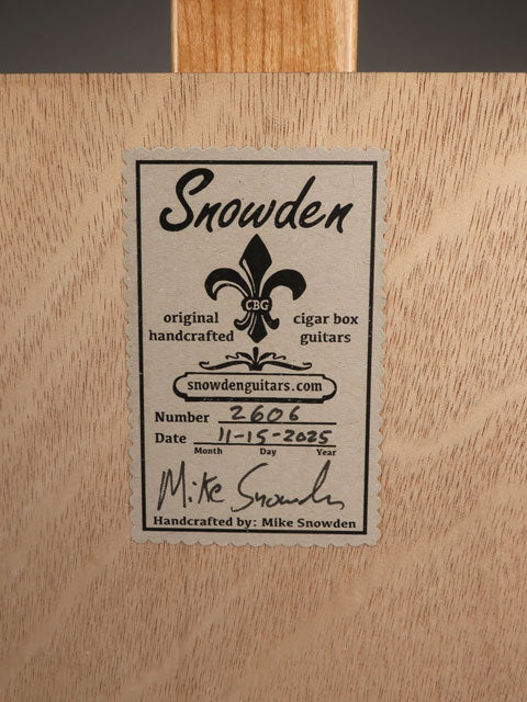 New Orleans Cigar Factory 3 String Cigar Box Guitar CBG #2606