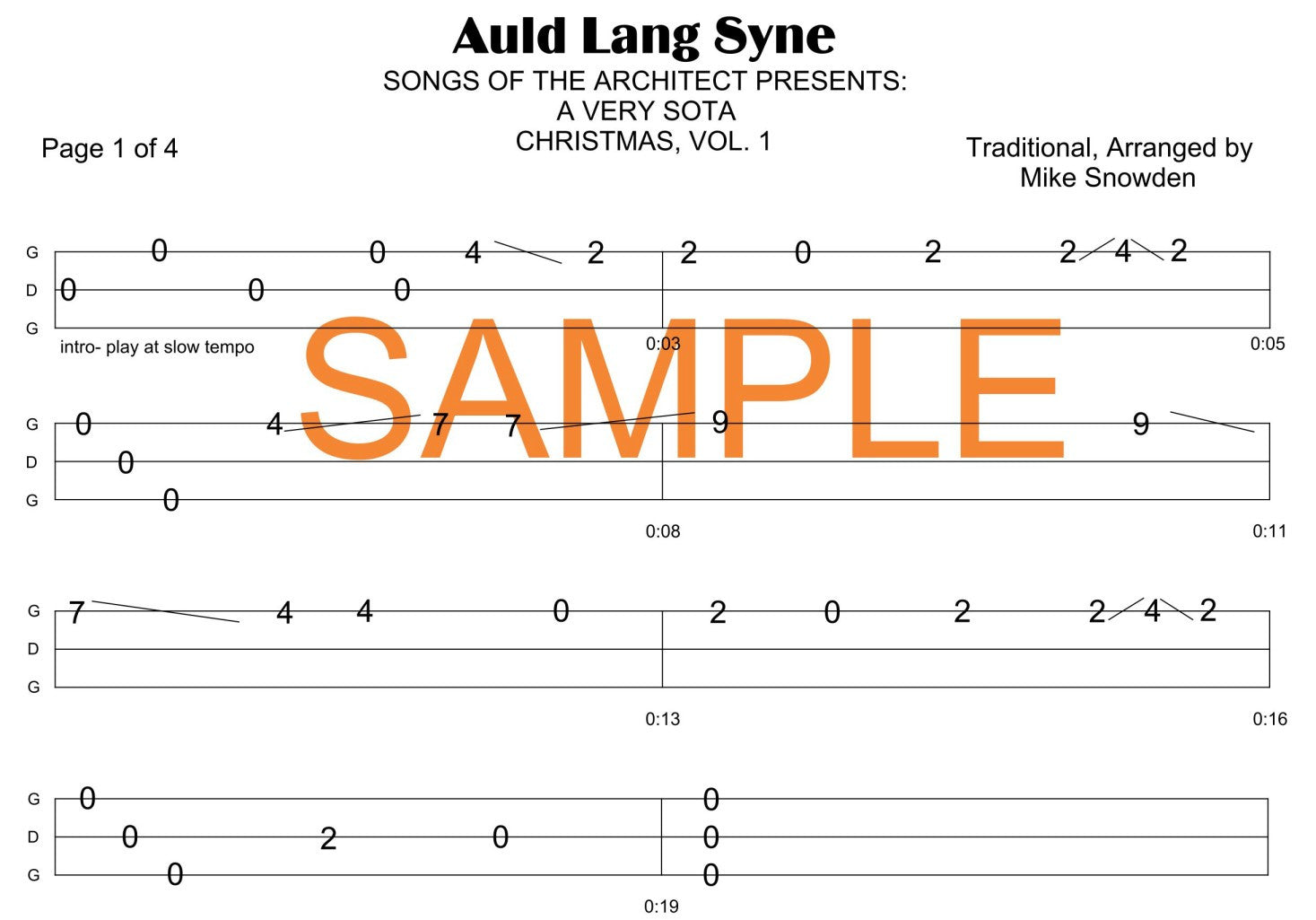 Auld Lang Syne Download Tab PDF