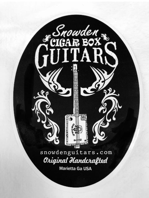 Cigar Box Guitar Sticker CBG Snowden Guitars