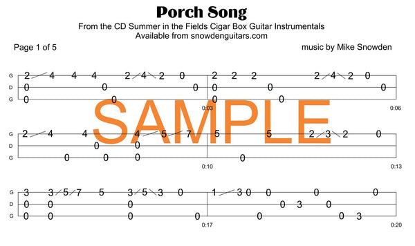 Porch Song Tab PDF Download